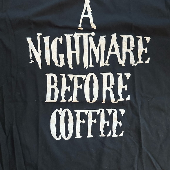Next Level Apparel Black 'A Nightmare Before Coffee' Tee - Picture 6 of 6